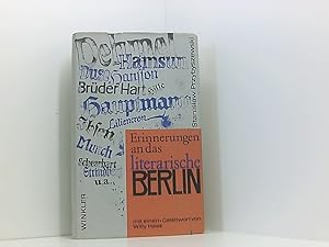 Bild des Verkufers fr Erinnerungen an das literarische Berlin zum Verkauf von Book Broker