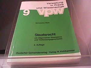 Bild des Verkufers fr Staatsrecht. Mit allgemeiner Staatslehre und Verfassungsgeschichte zum Verkauf von Eichhorn GmbH