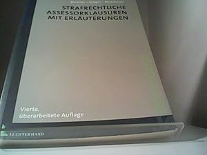 Bild des Verkufers fr Strafrechtliche Assessorklausuren mit Erluterungen zum Verkauf von Eichhorn GmbH