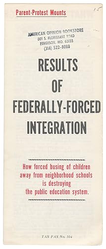 Results of Federally-Forced Integration (Tax Fax No. 104)