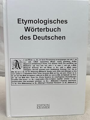 Bild des Verkufers fr Etymologisches Wrterbuch des Deutschen. erarb. unter der Leitung von Wolfgang Pfeifer zum Verkauf von Antiquariat Bler