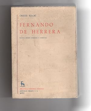 Bild des Verkufers fr Fernando de Herrera zum Verkauf von Libreria Antiquaria Pontremoli SRL