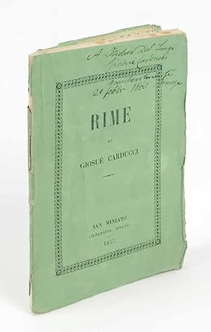 Image du vendeur pour Rime di Giosu Carducci mis en vente par Libreria Antiquaria Pontremoli SRL