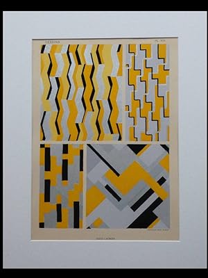 BORIS LACROIX, FRENCH ART DECO ORNAMENTS, POCHOIR - 1929 - ABSTRACT ART