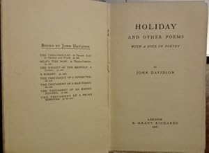 Holiday and other poems with a note on poetry.