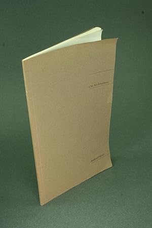 Seller image for On architecture: lecture. for sale by Steven Wolfe Books