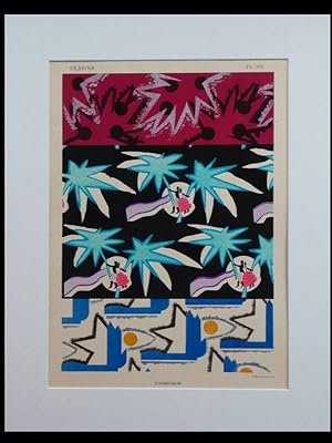 LOU TCHIMOUKOW, FRENCH ART DECO ORNAMENTS, POCHOIR - 1929 - ABSTRACT ART
