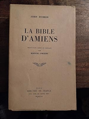 Imagen del vendedor de La Bible d'Amiens. Traduction, notes et preface par Marcel Proust a la venta por LIBRERIA XODO
