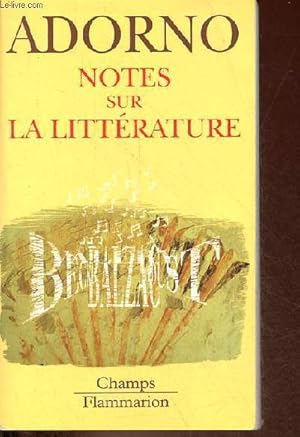 Image du vendeur pour Notes sur la littrature - Collection Champs n430. mis en vente par Le-Livre