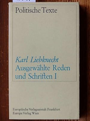 Ausgewählte Reden und Schriften I. Hrsg. u. eingeleitet von Helmut Böhme.