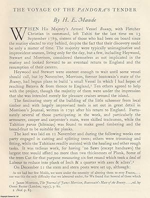 Imagen del vendedor de The Voyage of The Pandora's Tender. An original article from the Mariner's Mirror, 1964. a la venta por Cosmo Books