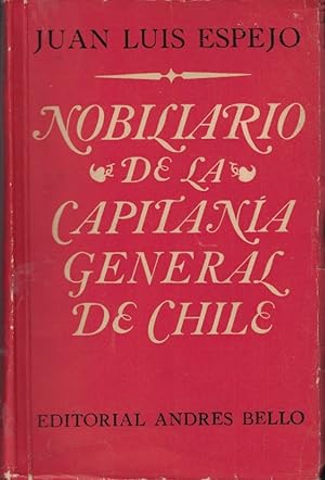 Imagen del vendedor de NOBILIARIO DE LA CAPITANA GENERAL DE CHILE a la venta por Librera Torren de Rueda