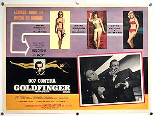 [Goldfinger, United Artists, 1964] 007 Versus Goldfinger. Mexican Lobby card