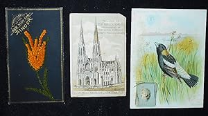Singer Sewing Machine Trade Cards -- including embroidered card