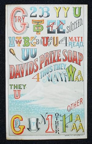 David's Prize Soap Rebus Trade Card