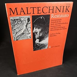 Immagine del venditore per Maltechnik 1 - Restauro: Internationale Zeitschrift fr Farb- und Maltechniken, Restaurierung und Museumsfragen. Jahrgang 1977, Heft 4. venduto da ANTIQUARIAT Franke BRUDDENBOOKS