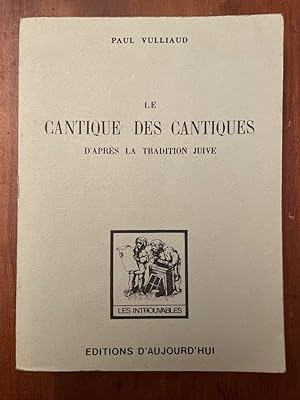 Imagen del vendedor de Le cantique des cantiques d'aprs la tradition juive a la venta por Librairie des Possibles