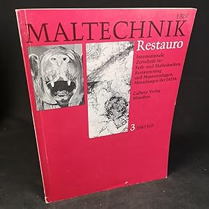 Immagine del venditore per Maltechnik 1 - Restauro: Internationale Zeitschrift fr Farb- und Maltechniken, Restaurierung und Museumsfragen. Jahrgang 1983, Heft 3. venduto da ANTIQUARIAT Franke BRUDDENBOOKS