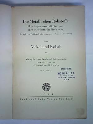 Imagen del vendedor de Nickel und Kobalt a la venta por Celler Versandantiquariat