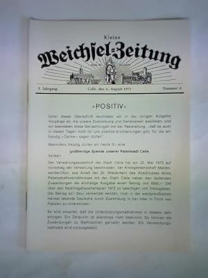 Bild des Verkufers fr Kleine Weichsel-Zeitung - Mitteilungen der Vereinigung der ehemaligen Lehrer und Schler der Hindenburgschule Marienwerder/Westpreuen, 5. Jahrgang 1973, Nummer 4, (Celle, den 6. August) zum Verkauf von Celler Versandantiquariat