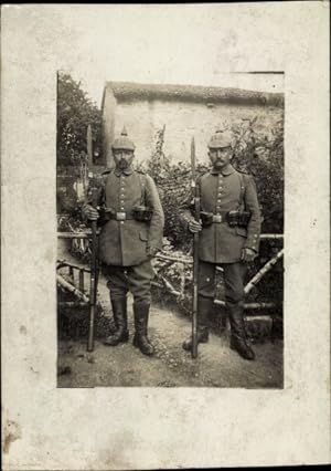 Foto Ansichtskarte / Postkarte Deutsche Soldaten in Uniformen, Infanterie Regiment 116, Bajonett