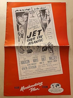 Imagen del vendedor de Jet Over the Atlantic Pressbook 1959 Guy Madison, Virginia Mayo, George Raft! a la venta por AcornBooksNH