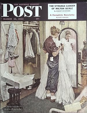 The Saturday Evening Post March 19, 1949 Norman Rockwell FRONT COVER ONLY