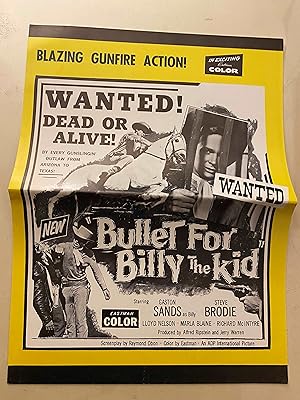 Image du vendeur pour Bullet for Billy the Kid Pressbook 1963 Gaston Sands, Steve Brodie! mis en vente par AcornBooksNH