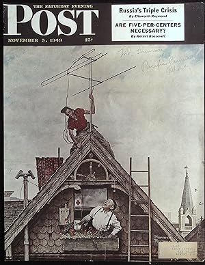 The Saturday Evening Post November 5, 1949 Norman Rockwell FRONT COVER ONLY