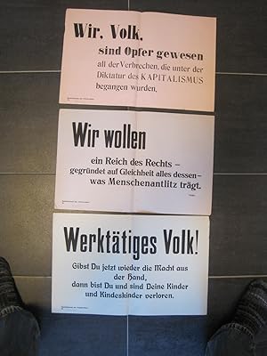 "Nachrichtenamt des Arbeiter-Rates" 3 Kleinplakate