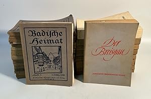 Badische Heimat. Mein Heimatland. Jahrgang 1/Heft 1 (1914) bis Jahrgang 28 (Jahresband 1941). 28 ...