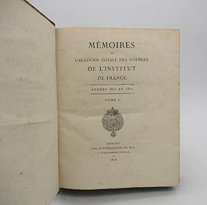 Mémoires de l'Académie royale des Sciences de l'Institut de France : tome V seul