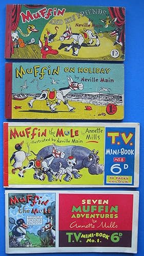 Muffin the Mule x 4 booklets: Seven Adventures; TV Mini Book; Muffin and His Friends; Muffin on H...