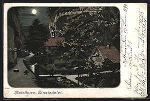 Lithographie Solothurn, Partie an der Einsiedelei