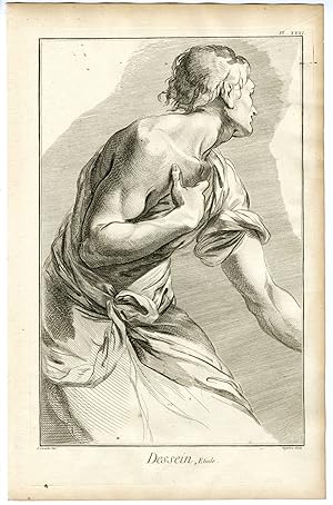 Bild des Verkufers fr Antique Print-ART SCHOOL-DRAWING-STUDY-Benard-Diderot-1751 zum Verkauf von Pictura Prints, Art & Books