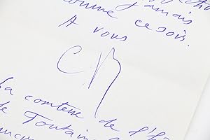 Longue et belle lettre autographe signée à son ami Pierre Louÿs au sujet de la brouille de ce der...