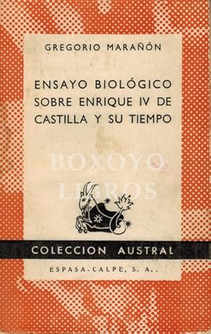 Ensayo biológico sobre Enrique IV y su tiempo