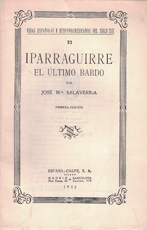 Bild des Verkufers fr IPARRAGUIRRE EL LTIMO BARDO zum Verkauf von Librera Torren de Rueda