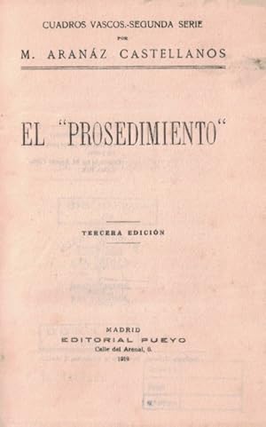 Imagen del vendedor de Cuadros vascos. 2 serie. EL ?PROSEDIMIENTO a la venta por Librera Torren de Rueda