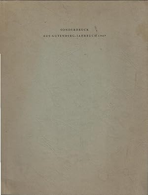 Imagen del vendedor de Die Anfnge des Holzstiches in Deutschland. Sonderdruck aus Gutenberg-Jahrbuch 1967. a la venta por Schrmann und Kiewning GbR