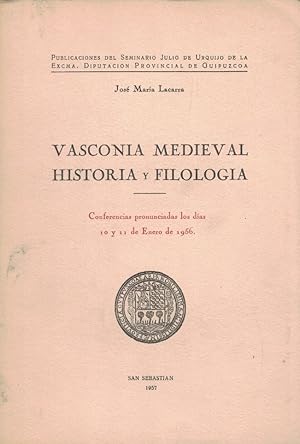 Seller image for VASCONIA MEDIEVAL. HISTORIA Y FILOLOGA for sale by Librera Torren de Rueda