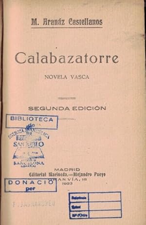 Imagen del vendedor de CALABAZATORRE. Novela vasca a la venta por Librera Torren de Rueda