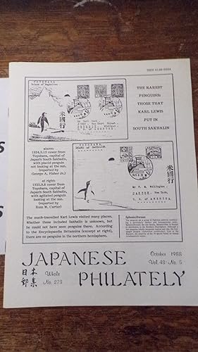 Seller image for Japanese Philately Volume 43 No 5: October1988 for sale by Tilly's Bookshop