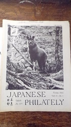 Seller image for Japanese Philately Volume 35 No 5: October 1980 for sale by Tilly's Bookshop