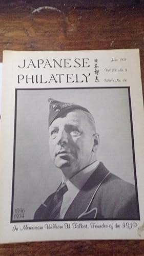 Seller image for Japanese Philately Volume 29 No 3: June 1974 for sale by Tilly's Bookshop