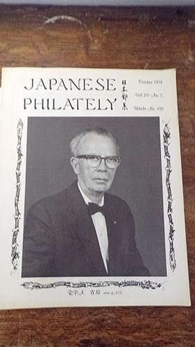 Seller image for Japanese Philately Volume 29 No 5: October 1974 for sale by Tilly's Bookshop