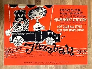 Offizieller Jazzball 1957. Haus der Kunst Hot Club München.