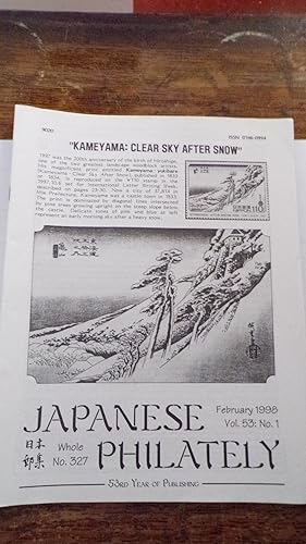 Seller image for Japanese Philately Volume 53 No.1: February 1998 for sale by Tilly's Bookshop