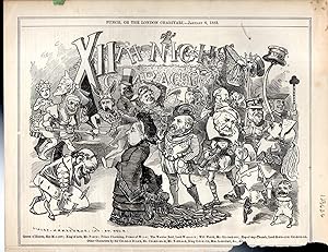 Seller image for ENGRAVING: "XII Night Characters" (Punch, or the London Charivari) engraving from Punch Magazine, January 6, 1883 for sale by Dorley House Books, Inc.