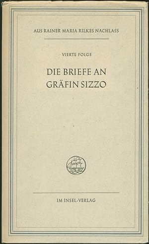 Bild des Verkufers fr Die Briefe an Grfin Sizzo. 1921-1926. zum Verkauf von Schsisches Auktionshaus & Antiquariat